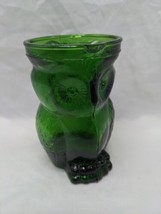 Vintage MCM Green Kanawha Owl Glass Pitcher 4&quot; - £54.60 GBP