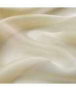 AVOKEAH Mulberry Silk Chiffon Gold Beige Fine Gauze Fabric - $44.97 CAD