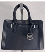 Michael Kors Micro Stud Black Saffiano Leather Tote Crossbody Handbag - €84,38 EUR