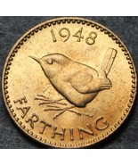 Großbritannien Farthing, 1948 Edelstein UNC ~Zaunkönig~ Excellent - £5.92 GBP