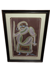 Billy Molokeng LISTED South African ARTIST Pastel Drawing Warrior with Spear - £206.30 GBP