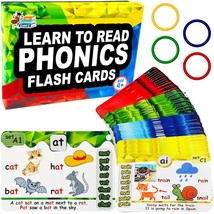 Phonics Flash Cards - Learn To Read In 20 Phonic Stages - Digraphs Cvc Blends Lo - £22.36 GBP