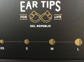 Sol Republic Ear Tips Large L Medium M Small S XS 2 Sets/4pcs Head Phone Covers - £1.59 GBP