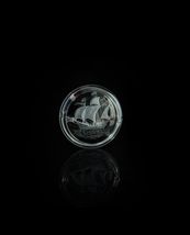 Lalique Santa Maria Crystal Ashtray  Measures 6.75" Diameter image 2