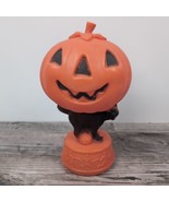 Vintage 13” Blow Mold Halloween Pumpkin Black Cat Jack O Lantern Skeleton - $1,045.17 MXN