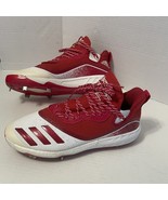 Men&#39;s Adidas Size 12.5 Icon V Baseball Cleats Red &amp; White G28248 - $393.44 MXN