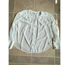 L&#39;AGENCE Front Button long sleeve  blouse white size S - £74.85 GBP