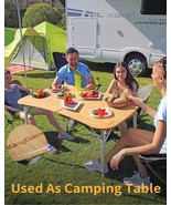 KingCamp Folding Camping Game Table Bamboo 47.2” x 27.5” - $158.91 CAD