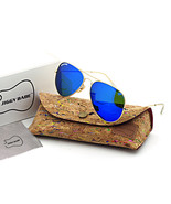 Top Brand Name Aviator Sunglasses Retro 3025 Metal Iridium Blue Glass Mi... - $19.99