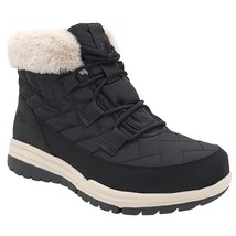 Ryka Women Aubonne Waterproof Winter Sneaker Booties Size US 6M Black Nylon - £21.66 GBP