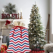 Chevron Independence Day Christmas Bag Sack Santa Claus Bags 21&quot;x32&quot; (2 ... - £20.45 GBP