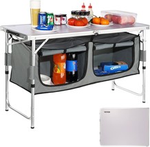 The Vevor Camping Kitchen Table Is A Lightweight, Foldable Aluminum Cooking - £45.69 GBP