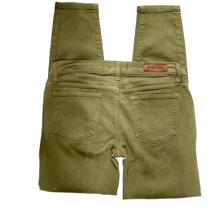 MERITAGE Jeans Olive Mid Rise Skinny Cotton Blend Stretch Women&#39;s Size 26 - $13.49