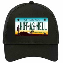 Hot As Hell Arizona Novelty Black Mesh License Plate Hat - £23.28 GBP