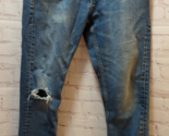 Old Navy men skinny blue jeans 32x30 distressed actual 32x28.5&quot; - $19.79