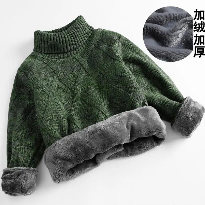 New boys cotton Plus velvet Warm Pullovers plush inside s girls Winter Autumn  L - £87.49 GBP