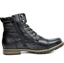 Bruno Marc Men&#39;s Motorcycle Combat Boots,Leather Boots - £68.74 GBP