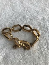 Vintage Bracelet 8 inch Monet Safety Clasp chain goldtone - $17.32