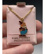 Vintage Walt Disney Productions Enamel Doc Dwarf Gold Tone Necklace  - $16.83
