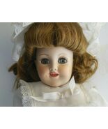 Vintage Bisque/Porcelain Jointed Doll Big Blue Eyes, Big Smile 16" - $349.47