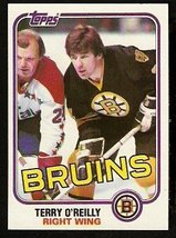 Boston Bruins Terry O&#39;reilly 1981 Topps Hockey Card # E 71 Nr Mt - £0.39 GBP