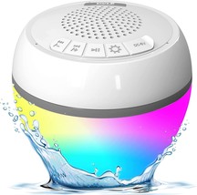 Portable Wireless Bluetooth Pool Speaker - IP68 Waterproof Outdoor, White - £32.76 GBP