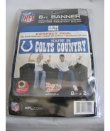 COLTS BANNER NFL 8FT Appliqué And Embroidered Weather Resistant Nylon w/... - £13.20 GBP