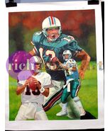 Dan Marino Miami Dolphins NFL Football Art Original Oil Painting on Canv... - $5,255.70 CAD