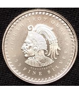 2021 Silver Mexico ?? Aztec Chief Cuauhtemoc Sunstone 1/10 Oz Coin - £6.45 GBP