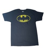 DC Comics Batman Basic Distressed Logo Adult MEDIUM Black Yellow Graphic... - $20.49 CAD