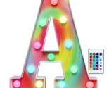 16 Color Changing Rainbow Marquee Letter With Lights, Rgb Letter Lights ... - $25.99