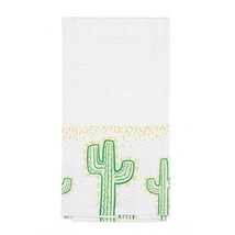 IZZY &amp; OLIVER &quot;Cactus&quot; Greens Yellow 6007037 Kitchen Bar Towel~19″X27″Co... - $8.71