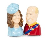 William and Kate Salt Pepper Set Ceramic 3.5&quot; High Royalty Collectible K... - $22.76