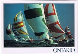 Postcard Sailing Boats Lake Ontario 4 1/2&quot; x 6 1/2&quot; - £3.04 GBP