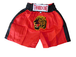 M KIDS Muay Thai Boxing Shorts Pants MMA Kickboxing unisex Tiger red - £14.14 GBP