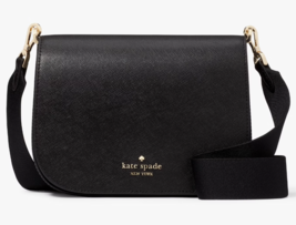 Kate Spade Madison Saddle Bag Black Saffiano Leather Purse KC438 NWT $34... - £81.45 GBP