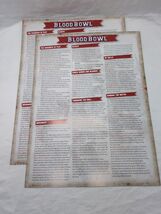 (2) Warhammer Blood Bowl Reference Sheets - €7,15 EUR