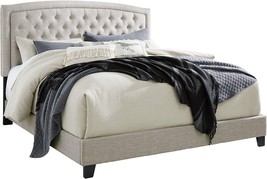 Jerary Farmhouse Button-Tufted Upholstered Platform Bed, Queen, Light Gray By - £217.07 GBP