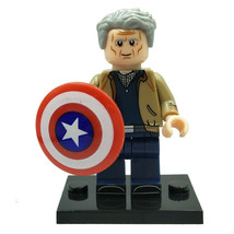 Old Steve Rogers (Captain America) Avengers Endgame Minifigures Includes shields - £2.32 GBP