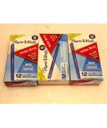 Lot of 3 Paper Mate Stick Medium Point Ballpoint Pens 36 Blue Ink Pens (... - $420.85 MXN