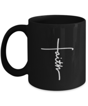 Religious Mugs Faith Cross, Jesus, Christian, love Black-Mug  - £12.54 GBP