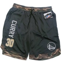 Golden State Warriors Athletic Basketball Shorts Stephen Curry #30 Gray Camo XL - £22.43 GBP