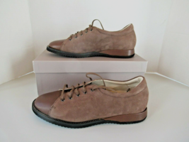Amalfi Rangoni Ermes Derby oxford cacao brown Size 7 hand crafted Italy New - £41.73 GBP