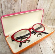 Kate Spade Womens Red Over Black Eyeglasses w/ Case - Tamra 0FG9 51-18-135 - £41.75 GBP