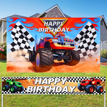 Truck Party Decorations Supplies Include Truck Backdrop Party Photograph... - $15.86