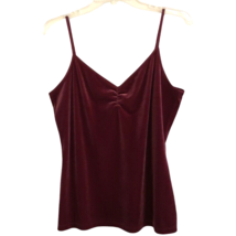 Y2K VTG Camisole Tank Top Size Large Claret Velvet Whimsigoth Fairy Coqu... - $29.99