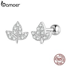 925 Sterling Silver Leaf Earrings for Women Delicate Statement Stud Earrings Bri - £17.46 GBP