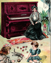 Lester Piano Co Victorian Trade Card Philadelphia - A.M. Ordway Hagersto... - £15.82 GBP