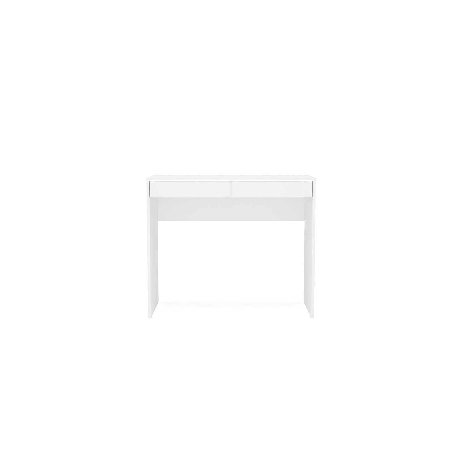 Tijuca Two Drawer Compact Student Desk, White