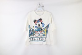 Vtg 90s Disney Womens Medium Cropped Fit Mickey Hip Hop Short Sleeve T-Shirt USA - £53.53 GBP